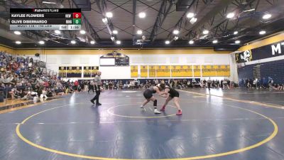 148 lbs Round Of 16 - Kaylee Flowers, New Castle vs Olive Dibernardo, Ringgold