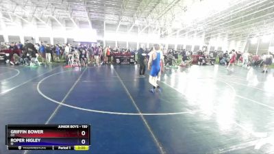 150 lbs Cons. Round 2 - Griffin Bower, CO vs Roper Higley, ID