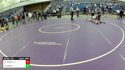 14U Boys - 105 lbs Semis - Gunnar Wilson, Salem Elite Mat Club vs Mick Dobbs, Interior Grappling Academy