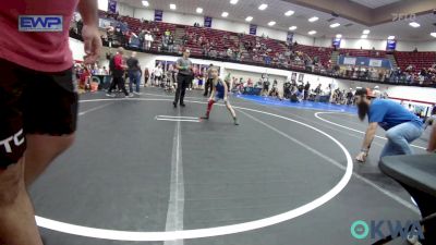 52 lbs Round Of 16 - Jonas Tarrant, Bridge Creek Youth Wrestling vs Easton Alvarado, Comanche Takedown Club