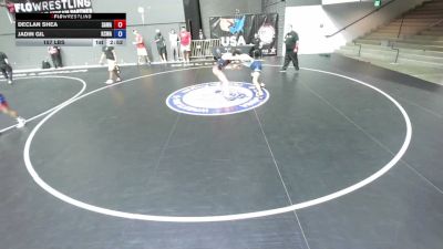 157 lbs Declan Shea, SAWA - Sacramento Area Wrestling Association vs Jadin Gil, KCWA - Kern County Wrestling Association