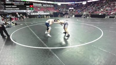 D1-215 lbs Quarterfinal - McCoy Smith, Waunakee vs Dawson Clymer, Hudson