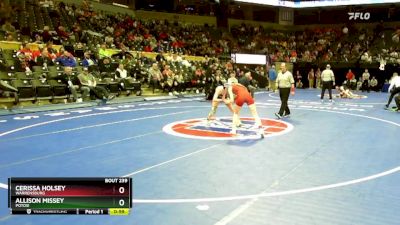 115 Class 1 lbs Cons. Round 1 - Cerissa Holsey, Warrensburg vs Allison Missey, Potosi