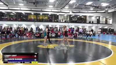 110 lbs Quarterfinal - Mackenzie Burger, Alma vs Lynsey Light, Albion