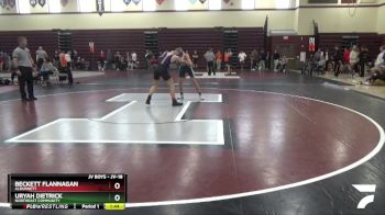 JV-18 lbs Semifinal - Beckett Flannagan, Alburnett vs Uryah Dietrick, Northeast Community