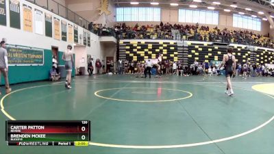 120 lbs Champ. Round 2 - Carter Patton, REVERE vs Brenden McKee, BUCKEYE