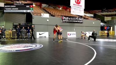 Junior Boys - 144 lbs Champ. Round 2 - Mateo Lemos, Maria Carrillo High School Wrestling vs Daniel Linares