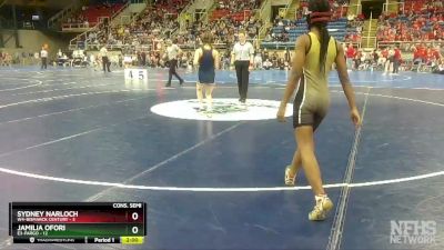 100 lbs Semis & 1st Wrestleback (8 Team) - Sydney Narloch, W4-Bismarck Century vs Jamilia Ofori, E3-Fargo