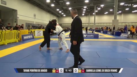 Gabriella Leonel De Souza Venanc vs Tayane Porfírio De Araújo 2025 World Master IBJJF Jiu-Jitsu Championship