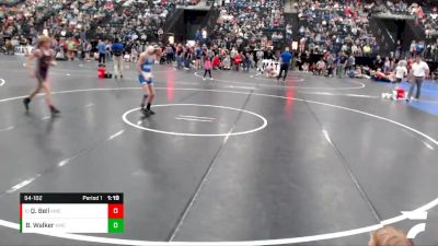 94-102 lbs Cons. Round 1 - Quincy Bell, Holdrege vs Brody Walker, Duncan Wrestling Club