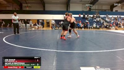 285 lbs Finals (2 Team) - Joe Shoup, Ohio Wesleyan vs Nicholai Brotzman, Pennsylvania College Of Technology