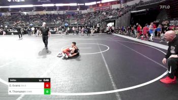 64 lbs Semifinal - Oakley Evans, Team Owls vs Kal Thompson, Combative Sports