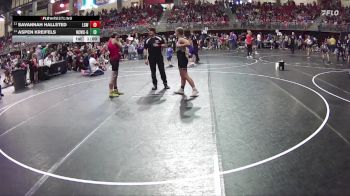 138 lbs Quarterfinal - Aspen Kreifels, Nebraska City Wrestling Club - Girls vs Savannah Hallsted, Lincoln Girls Wrestling