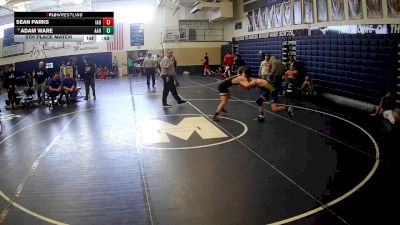 139 lbs 5th Place Match - Adam Ware, Avella Area Hs vs Sean Parks, Indiana Area Hs