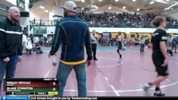 95 lbs Quarterfinal - Wesley Metcalf, McCain vs Blaine Ethington, New Plymouth
