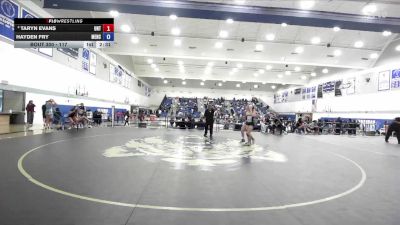 117 lbs Cons. Semi - Hayden Fry, Menlo College vs Taryn Evans, Unattached