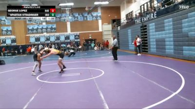 157 lbs Quarterfinal - Spartan Stradinger, Union vs George Lopez, Riverton
