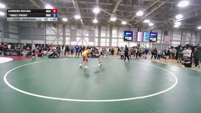 59 kg Cons. Quarters - Jazmene Molina, Massachusetts vs Emily Frost, Iowa Womens Wrestling Club