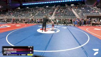 98 lbs Semifinal - Kye Carter, Powell Wrestling Club vs Leyton Puente, CWC Thunder