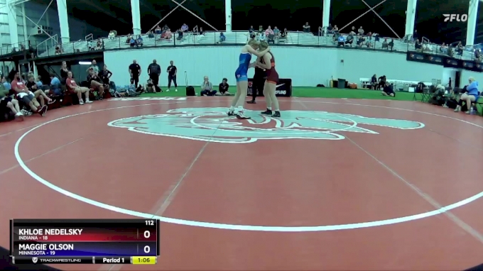 112 lbs Round 2 (4 Team) - Khloe Nedelsky, Indiana vs Maggie Olson ...