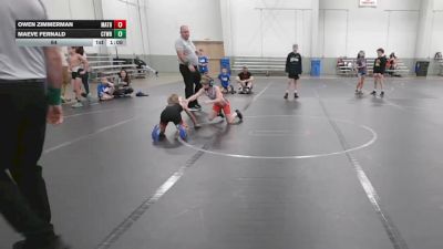 64 lbs Round 5 (8 Team) - Maeve Fernald, CTWHALE Blue vs Owen Zimmerman, Mat Assassins Black