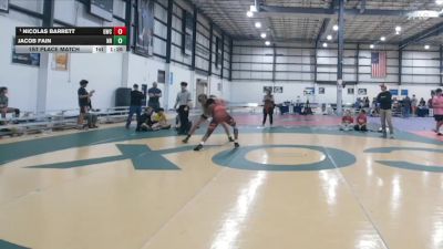 138 lbs 1st Place Match - Nicolas Barrett, Grizzly Wrestling Club vs Jacob Fain, Noke RTC