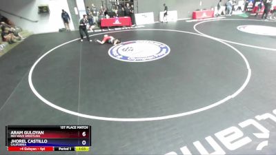 74 lbs 1st Place Match - Aram Guloyan, Red Wave Wrestling vs Jhorel Castillo, California