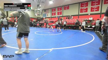 102 lbs 3rd Place - Emily Hargrove, Mannford vs Madison Woodward, McAlester