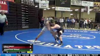 195 lbs Champ. Round 1 - Cruz Farley, Wellsville vs Johnathan Temaat, Oakley