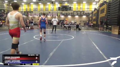 145 lbs Quarterfinal - Aidan Ehlinger, DC Elite Wrestling vs Caden Leonard, Sebolt Wrestling Academy