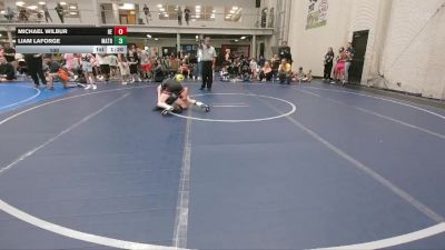 100 lbs Round 4 (6 Team) - Michael Wilbur, Brawler Elite vs Liam LaForge, Mat Assassins Red