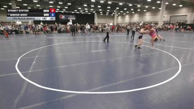 120 lbs 7th Place Match - Sydney Stifter, MO West Championship Wrestling Club vs Winter West, Mat Demon Wrestling Club