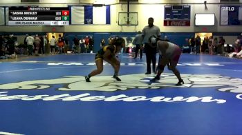 Girls 185 lbs 3rd Place Match - Leaha Denham, Oak Grove High School vs Sasha Mosley, Long Beach