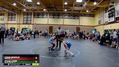 76 lbs Round 1 (10 Team) - Logan Bonfilio, MQ Elite vs ETHAN LUKER, South Side WC