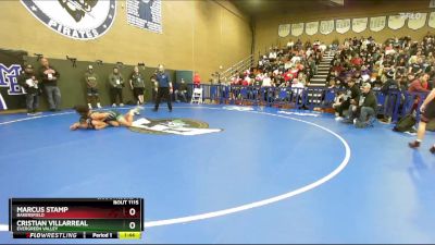 138 lbs Champ. Round 4 - Cristian Villarreal, Evergreen Valley vs Marcus Stamp, Bakersfield