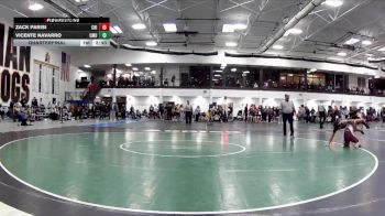 133 lbs Quarterfinal - Zack Parisi, Chicago vs Vicente Navarro, Unattached