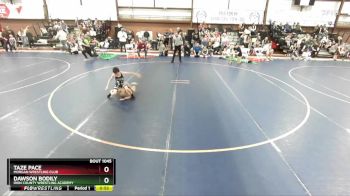 55 lbs Champ. Round 1 - Dawson Bodily, Iron County Wrestling Academy vs Taze Pace, Morgan Wrestling Club