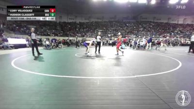 B4A-144 lbs Quarterfinal - Hudson Claggett, Bristow vs Cory Velasquez, Cascia Hall