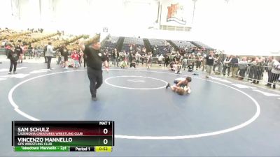 80 lbs Semifinal - Sam Schulz, Cazenovia Creatures Wrestling Club vs Vincenzo Mannello, GPS Wrestling Club