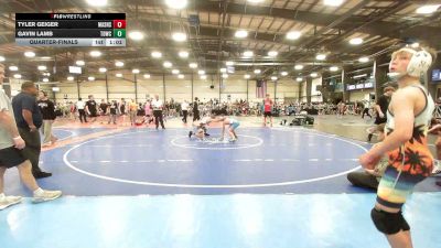 95 lbs Quarterfinal - Tyler Geiger, Mat Assassins Black - MS vs Gavin Lamb, TDWC Maniacs Blue - MS