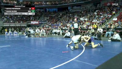 1A-126 lbs Champ. Round 1 - Royce Peterson, Lake Mills vs Gavin Sloss, AC/GC