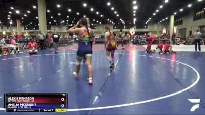 140 lbs Round 3 (4 Team) - Amelia McKnight, Alabama Elite Red vs Alexis Pehrson, Ain`t My First Rodeo