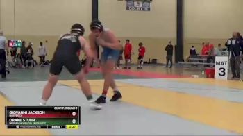 184 lbs Champ. Round 1 - Drake Stuhr, Nebraska Weslyn University vs Giovanni Jackson, Harper CC
