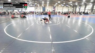 90 lbs Round Of 32 - Andrew Isom, MD vs Makenzie Boozer, PA