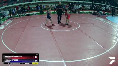 84-95 lbs Round 1 - Brayden Ornelas, California vs Mason Street, Montana