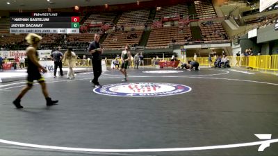 Cadet Boys Lower - 100 lbs Cons. Semis - Wyatt Carnrite, Poway Wrestling vs Patrick Krajeski, Santa Fe High School Wrestling