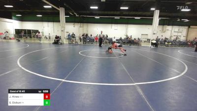 100 lbs Consi Of 16 #2 - Jett Hines, WV vs Gabe Dickun, PA