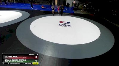 112 lbs Champ. Round 1 - Julyssa Arce, TUF California Wrestling Academy vs Briana Ochoa Castro, Alisal High School Wrestling