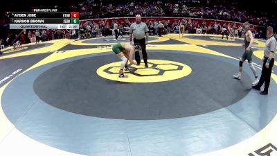 D1-126 lbs Quarterfinal - Karson Brown, St. Edward vs Ayden Jobe, Hamilton Township