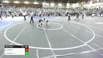 70 lbs Semifinal - Raymond Menzel, Fallon Outlaws WC vs Talon Jackson, Gold Rush Wrestling